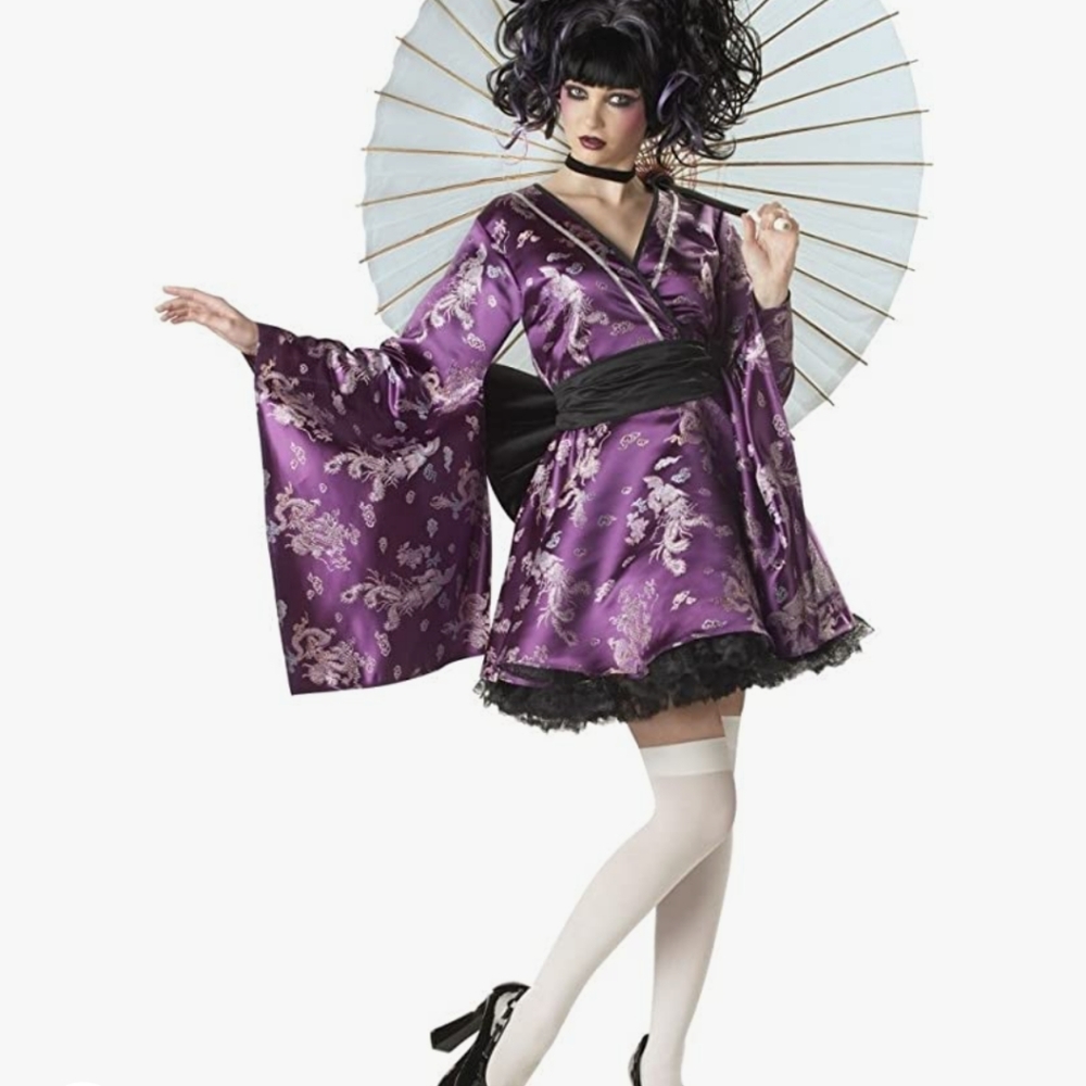 Halloween Costume Purple Kimono Lovely Lolita Teen 7 - 9